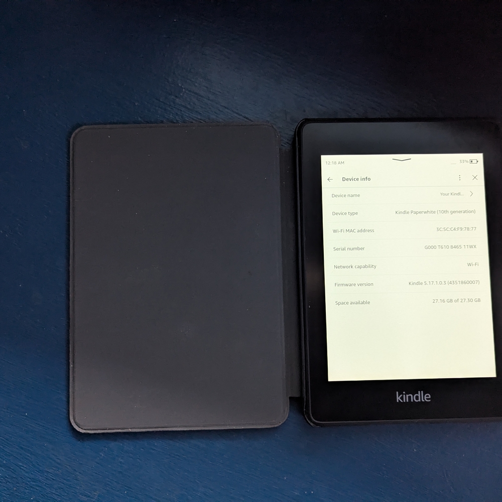 Kindle Paperwhite - 10th Gen, 32GB - Black E-Reader